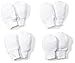 Moon and Back Baby Set of 4 Organic Cap and Mitten Sets, White Cloud, 0-6 Months