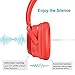 Active Noise Canceling Headphones, RCA Bluetooth 5.0 Headphones Over Ear Wireless Headphones with Mic, Foldable Soft Protein Earpads, 25Hrs Playtime for Travel Work TV PC Cellphone（Red）thumb 2
