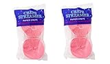 DENNECREPE Pink Crepe Paper Streamers 2 Rolls 145 ft Total - Made in USA!