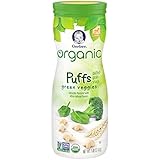 Gerber Organic Puffs Cereal Snack, Green Veggies, 1.48 Ounce