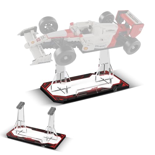 cooldac Support d'affichage en acrylique compatible avec Lego 10330 McLaren MP4/4 et Ayrton Senna - Support individuel transparent compatible avec Lego 10330 (support d'affichage, pas de modèle