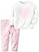Carter's Baby Girls 2 Pc Sets, Ivory, 12 Months