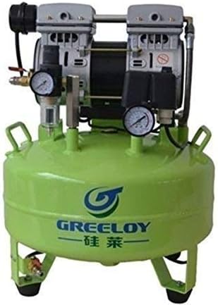 Greeloy Oil Free Oilless Air Compressor Motor 24L Tank Noiseless 118L/min GA-61