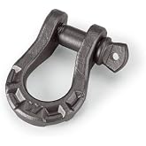 WARN 92092 Epic 1/2" Steel Winch D-Ring Shackle with 5/8" Pin: 2.75 Ton (5,500 lb) Capacity , Black