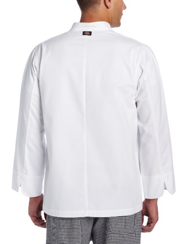 Dickies Men's Henri Classic Chef Coat - Professional Kitchen Jacket In Black Or White