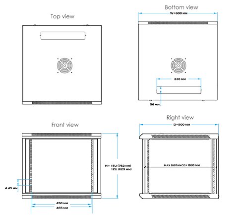 15U 35" Deep 19" It Server Rack Cabinet Enclosure. FITS MOST SERVER EQUIPMENT. Accessories Free!!
