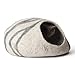 TWINCRITTERS - Handcrafted Cat Cave Bed (Large) I Ecofriendly Cat Cave I Felted from 100% Natural Merino Wool I Handmade Pod for Cats and Kittens I Warm and Cozy cat Bed (Raw Fog)