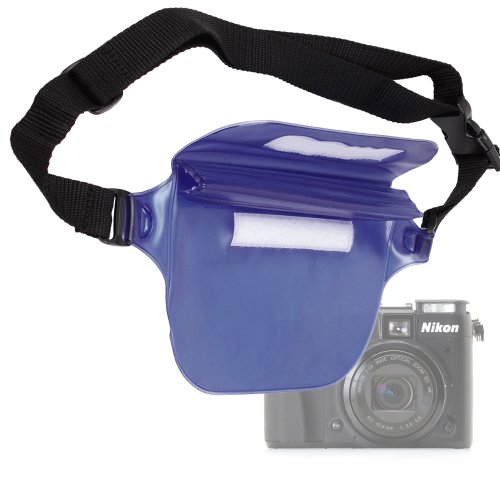 DURAGADGET Waterproof Dry Pouch / Waist Bag For Compact Cameras Including Nikon Coolpix L330, P7100, S8100, S9100, S9300, S6300 & L810 (Blue)