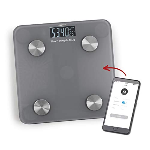 Báscula de análisis corporal de personas con aplicación de seguimiento de salud acompañada | Calcula las necesidades diarias de calorías, función Bluetooth® para conectar con la aplicación