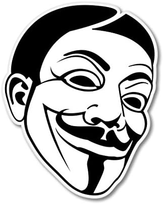 Amazon Com Ak Wall Art Anonymous Mask Hacker Vinyl Sticker Car Phone Helmet Select Size Home Kitchen