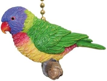 Clementine Designs Tropic Rainbow Lory Lorikeet Parrot Ceiling Fan
