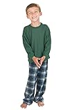 PajamaGram Flannel Tartan Plaid Matching Family Pajama Set, Youth 14, Multicolor