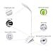 Rechargeable Book Light, LED Flexible Book Table Lamp with Clip-On Clamp, Touch Sensor and 3-Level Brightness for Read Study Bed and Desk