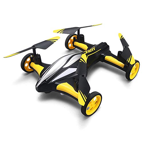 LtrottedJ Flying Cars Quadcopter Car Remote Control Car and RC Quadcopter Remote Control D (Yellow)