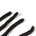 JISHENGH 60 Stands 8 Inches Full Handmade Dreadlocks Locs Human Hair Extensions Natural Black