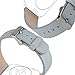 for Apple Watch Band 38mm Series 1 Series 2 Series 3,TOROTOP Luxury Light Gray Genuine Leather Watch Band Strap Replacement Wrist Band with Adapter Clasp for 38mm Apple Watch & Sport & Edition
