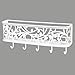 mDesign Modern Letter Holder – Metal Wall Mounted Letter Rack with Key Holder – Key and Letter Holder for The Entrance and Hallway – Matte White