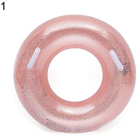 baAbiIloOng Inflatable Sequins Round Swimming Ring Glitters Buoy Circle Water Party Supplies