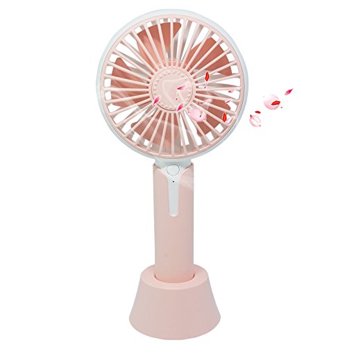HOMCA Aromatherapy Handheld Fan, Personal Portable Desk Table Cooling Fan Pedestal Fan with USB Rechargeable Battery Operated Electric Fan for Office Room Outdoor Traveling (Pink) - Thumbnail 7