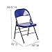 Flash Furniture 4 Pack HERCULES COLORBURST Series Cobalt Blue Triple Braced & Double Hinged Metal Folding Chair