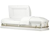 Patriot Casket Adams White Casket, 20 Gauge