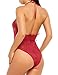 Avidlove Women’s Lingerie Bodysuit Deep V Halter Floral Lace One Piece Teddy Lingerie