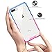 Salawat for iPhone 7 Plus Case, Clear iPhone 8 Plus Case Cute Anti Scratch Slim Phone Case Cover Reinforced TPU Bumper Shock Absorption Protective Case for iPhone 7/8 Plus (Blue Pink)