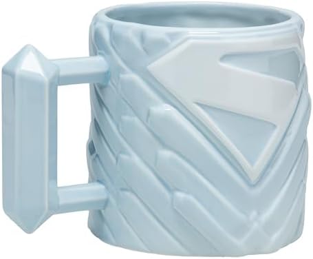 DC Comics Superman Fortress of Solitude Taza de cerámica de 650 ml con licencia oficial, tamaño grande para té, chocolate caliente y más, regalo para fans de los superhéroes