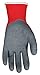 Glove N9680M Ninja Flex Nylon Shell Gloves with Latex Dip Palm and Fingertips, Gray/Red, Medium, 1-Pair