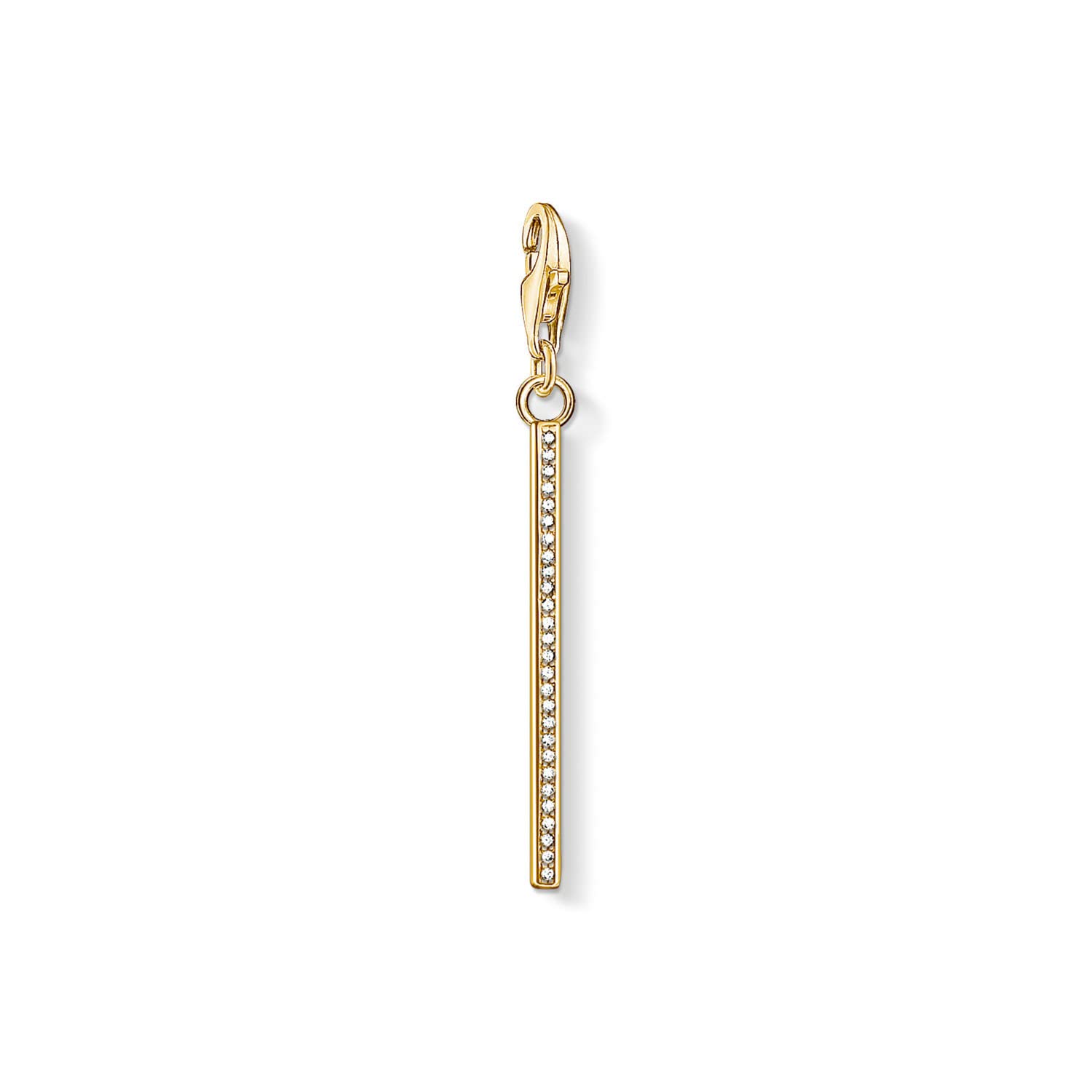 Thomas Sabo Women-Charm Pendant Vertical bar gold Charm Club 925 Sterling silver yellow gold plating 1577-414-14