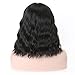 Rosa Star Short Wavy Black Wig, Short Black Bob Wigs for Women, Wavy Bob Wig Synthetic Natural Looking Heat Resistant Fiber Wigs
