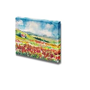 Field of Fresh Red Carnations Under a Beautiful...