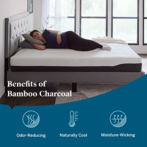 Lucid 10 Inch Hybrid Mattress Bamboo Charcoal and Aloe Vera Infused