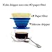 Kuke Silicone Pour-Over Coffee Dripper Collapsible ,With 100 Paper Filters #2 ,Apply to Various Cups and Mugs Use for Travel, Camping, Office and Family, Reusable coffee Cone filter