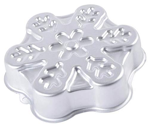 WJSYSHOP 9 Inch Snowflake Shaped Aluminum 3D Cake Mold Baking Mould Tin Cake Pan - Snowflake