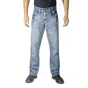 Men’s Fashion Bootcut Blue Jeans Regular Fit Work Pants www.denim.fit