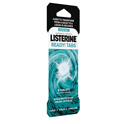 Listerine Ready! Tabs Chewable Mint Tablets with Clean Mint Flavor, Revolutionary 4Hour Fresh