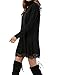 Leadingstar Women Scoop/Turtleneck Long Sleeve Irregular Lace Splice Shirt Dress