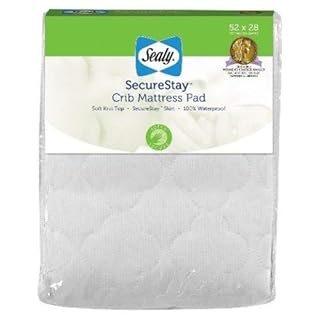 Sealy Cozy Dreams Waterproof Quilted Fitted Crib & Toddler Mattress Pad