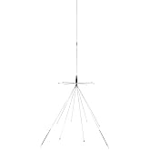 Tram 1411 Scanner 25MHz–1,300MHz VHF/UHF Super Discone Base Antenna Plus CB Transmit Bands, Silver
