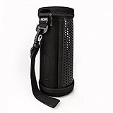 SCS ETC Speaker Travel Case Riding Pack Carrying Bag for UE MEGABOOM Wireless Bluetooth Speakers - PU Leather, Black