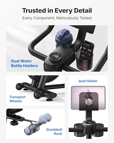 MERACH Exercise Bikeسيكل رياضي, Stationary Spin Bike سيكل رياضي with Exclusive App, سيكل رياضي with 300lbs Weight Capacity,Cardio equipment سيكل رياضي for cycle