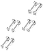 FUNRUN JEWELRY 4 Pairs 16G Stainless Steel Monroe Lip Rings Nose Studs Body Jewelry Piercing 3mm CZ 10mm