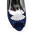 ELEGANTPARK BD 2 Pcs Shoe Clips Double Layers Rhinestones Wedding Party Decoration Silver