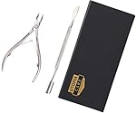 Cuticle Nipper and Cuticle Pusher - Surgical Grade Stainless Steel Cuticle Remover and Cutter - Durable Manicure, Pedicure and Beauty Tool for Ideal Fingernails and Toenails - by Utopia Care