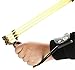 Yusylvia Aluminum Alloy Hunting Slingshot with 2 Rubber Bands 100 Mud Beads and Storage Bag, Outdoor Athletics Catapult