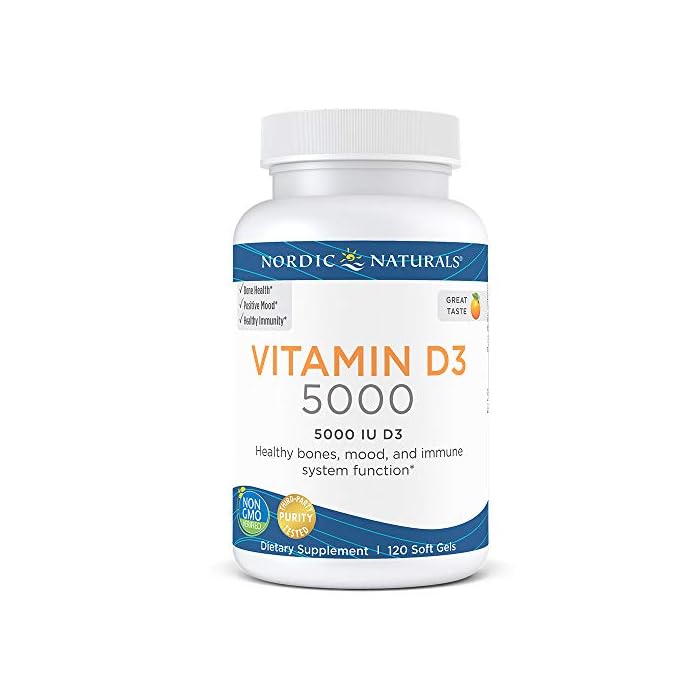 NORDIC NATURALS Vitamin D3 5000 Orange, 120 CT