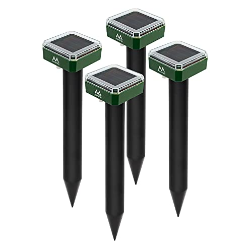 AMERFIST Mole Repellent Solar Powered Solar Animal Repeller Stakes