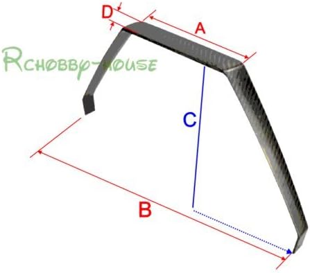 not provided Carbon Fiber Landing Gear for Sbach EXTRA260 80CC Airplane A=200mm B=566mm C=225mm D=42mm