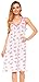 Womens Nightgown Sleeveless Cotton Pajamas - Sleepwear Scoop Neck Nightshirt